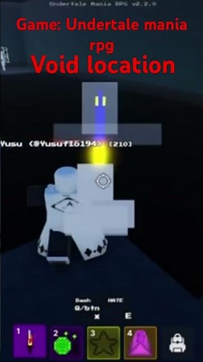 Undertale mania RPG SECRET area VOID location #roblox #undertale #gaster #shorts