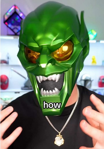 Realistic Green Goblin Mask for Cosplay Enthusiasts