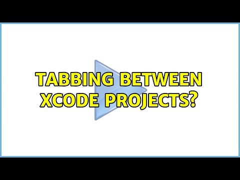 Tabbing between Xcode projects?