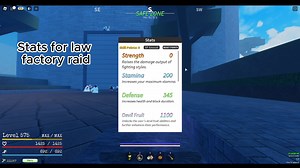 Suna stats for law factory raid! #fyp #suna #gpo