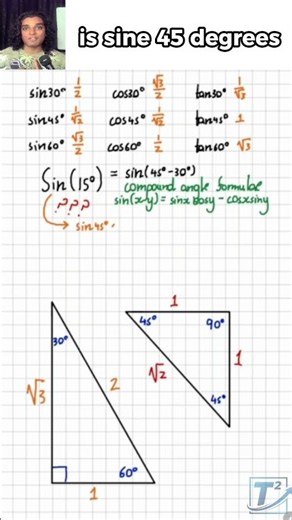 Using Compound Angle Formulae and Special Triangles to get novel trig ratios #stem #mathematics