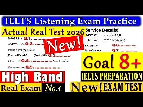 IELTS LISTENING PRACTICE TEST 2026 WITH ANSWERS | 30.06.2026