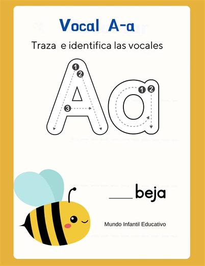 Vocales y trazos para preescolar: actividades motricidad fina