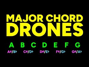 Major chord drones in all keys — practice major scales, chords, improvisation