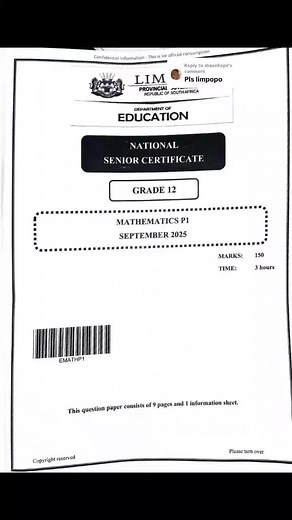 Grade 12 Limpopo Mathematics Paper 1 Prelims Overview