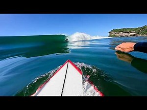SURFING PERFECT GLASSY BARRELS! (RAW POV)