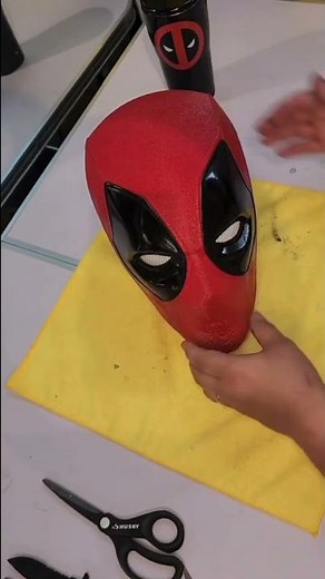 3D printed Deadpool Helmet / Mask with full textures and details (stl file, model, Wolverine, marvel