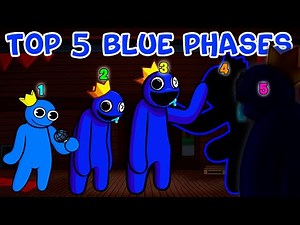 Top 5 Blue Phases in Friday Night Funkin' - FNF VS Rainbow Friends (FNF Mod/Blue)
