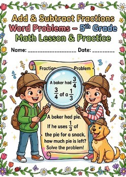 Add & Subtract Fractions Word Problems – 5th Grade Math Lesson & Practice