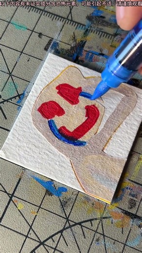 Draw the physical file CR-777 Numb person on masking tape#Emoticons#Monster#diy by hand#Le