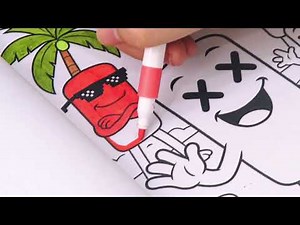 Coloring with Piano music for relaxing