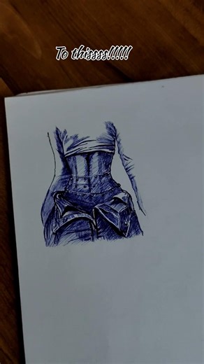 👉I went from this trend....😍pen sketching Asthetics belly sketch✨#sketch #art #pensketch #sketching