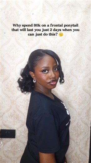 How to install a frontal ponytail without a frontal using detachable side bangs 😲