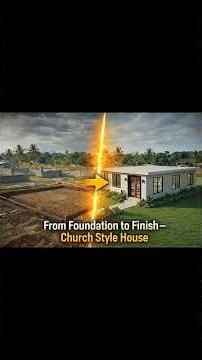 Church Style House–Modern Construction Timelapse | From Foundation to Finish#shorts #timelapse #ai