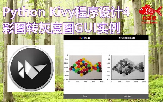 Python Kivy程序设计实例4 彩色转灰度图片