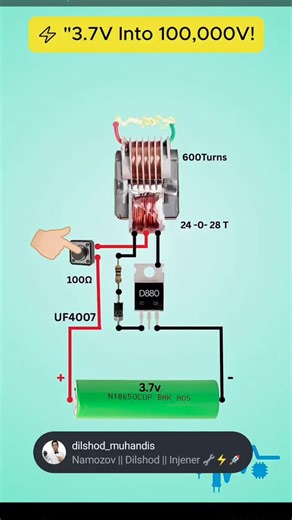Namozov || Dilshod || Injener 🔧⚡🚀 on Instagram: "High voltage genirator yasash"