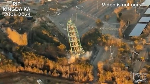 Kingda Ka aerial footage from local news stations! RIP to the KING! #fyecoasters #kingdaka | FYE Coasters
