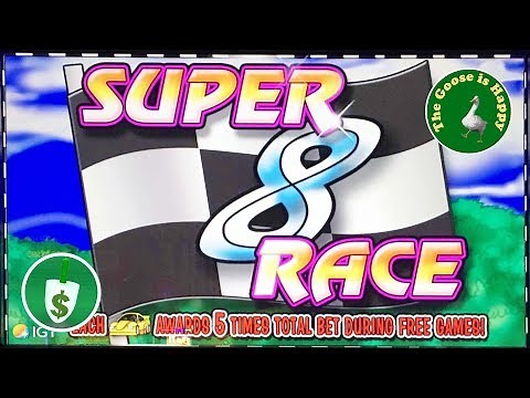 😀 Super 8 Race slot machine, Big Win Happy Goose