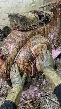 Bringing a DEAD 1955 Vespa Back to Life! SATISFYING Rust Removal ASMR 🤤