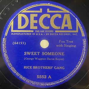 Rice Brothers' Gang - Sweet Someone / King Cotton Stomp