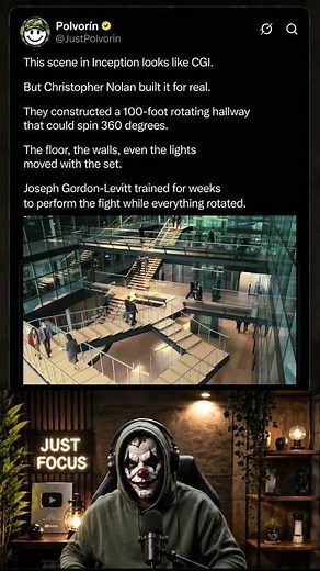 Christopher Nolan Built a 100-Foot Hallway That Actually Rotated 360°