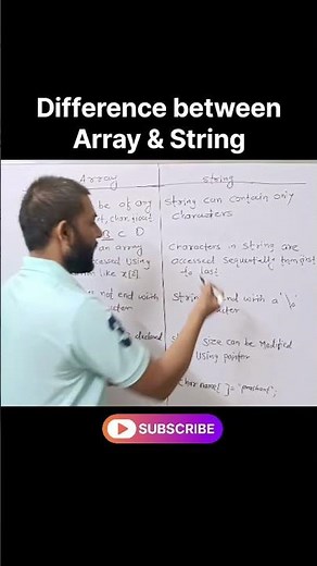 Difference between array and string in C | Array in c | String in c #array #string #Clanguage #viral