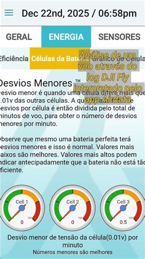 Airdata análise de log do DJI Fly