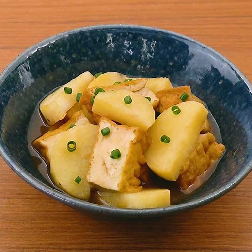 ホクホク食感♪ 長芋と厚揚げの煮物のレシピ動画・作り方 | デリッシュキッチン