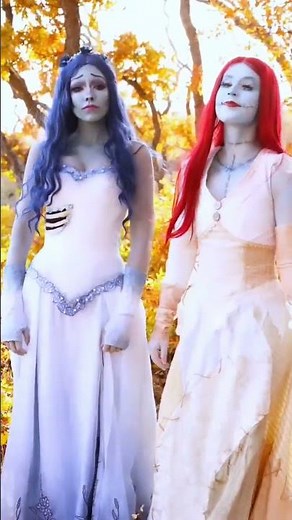 Corpse Bride x Nightmare Before Christmas Cosplay Dance #emilycorpsebride #sallyskellington #cosplay