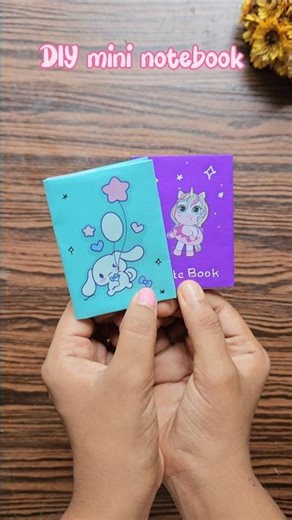 cute DIY mini notebook 🦄 under 2min || Using A4 paper #diymininotebook #shorts