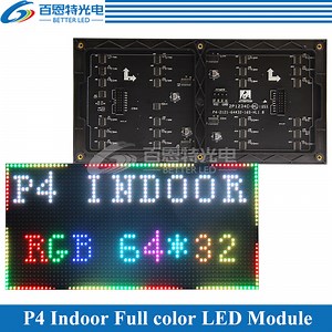 P4 LED screen panel module 256*128mm 64*32 pixels 1/16 Scan Indoor 3in1 SMD RGB Full color P4 LED display panel module - AliExpress