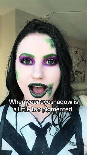 And now I look like I haven’t slept in a week 😂 #fyp #beetlejuice #timburton #makeup #cosplay