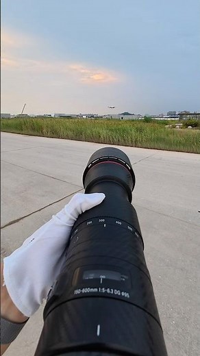 First-person perspective of a plane shot with a 600mm lens #photography