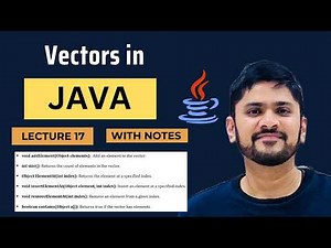 Vectors in Java | Create Declare Intialize | Built-in Vector Methods | Java Tutorial | Amit Thinks