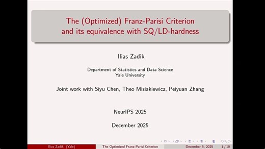 【NeurIPS'25】Oral Theory 4