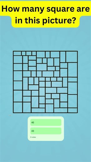 Math Puzzles| Count The Squares Challenge #quiz #puzzle #maths