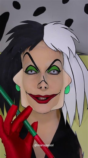 Cruella De Vil Makeup | Maria Pol #31daysofhalloween #makeup #disney