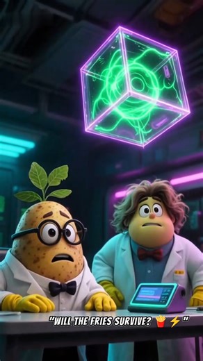 Quantum Potato Lab Overload! 🥔⚡ Glowing Cubes & Crunchy Fry Science