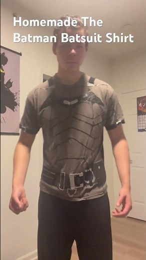 (DIY)Homemade The Batman Batsuit T-Shirt.