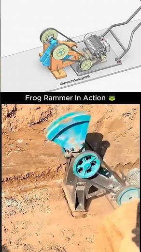 Physics Makes Hard Work Easy 😎 | Frog Rammer Machine #engineering #technology #mechanism