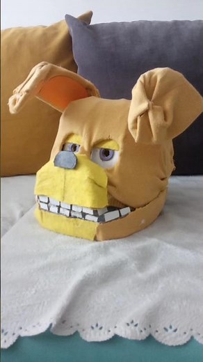 how to make old springbonnie mask out of cardboard #fnaf #shortvideo #fnafar