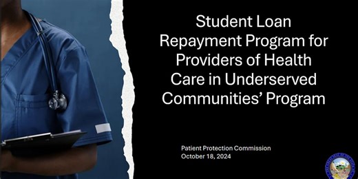 Applications for Health Care Student Loan Program taken beginning January 19, 2026