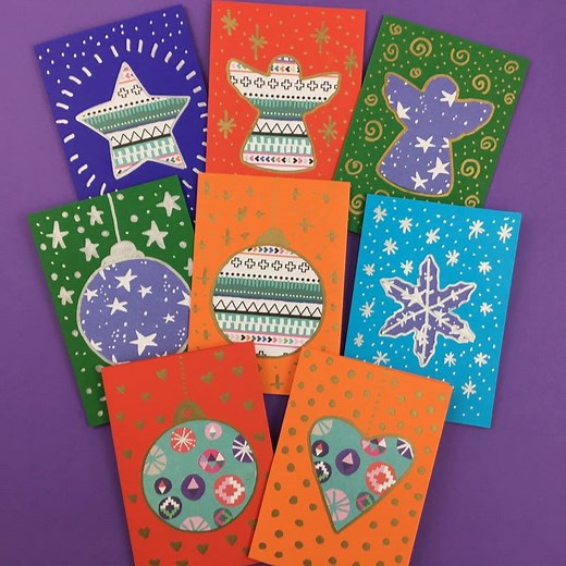 450K views · 349 reactions | These cookie cutter Christmas cards are so quick and easy! Here are some my kids made: https://www.thecrafttrain.com/kid-made-cookie-cutter-christmas-cards/ | The Craft Train | Facebook