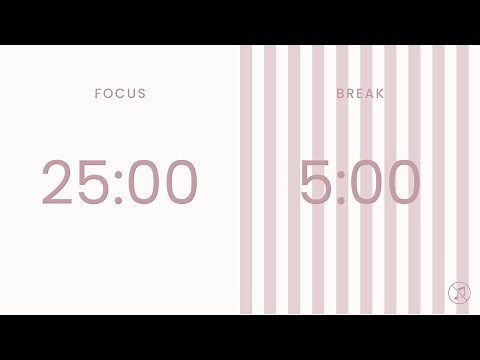 25/5 Pomodoro Timer | 4 x 25 min | Focus | Study | Reflection | Productivity