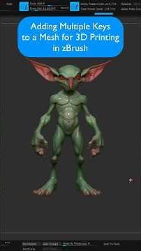 Adding Multiple Keys to a Mesh in zBrush for 3D Printing