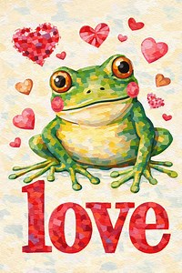 Paint by Number “frog Love” | Cute Animal Romantic DIY Painting Kit | Valentine’s Frog Paint by Number for Adults - Etsy