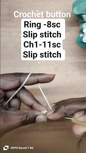 Easy crochet button tutorial