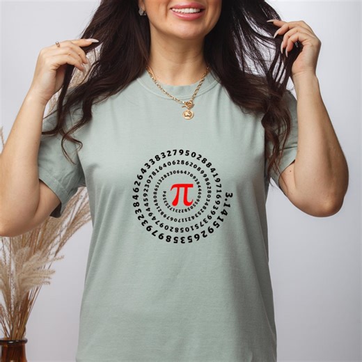 Pi Spiral T-shirt, Minimal Math Graphic Tee, 3.14 π Shirt - Etsy