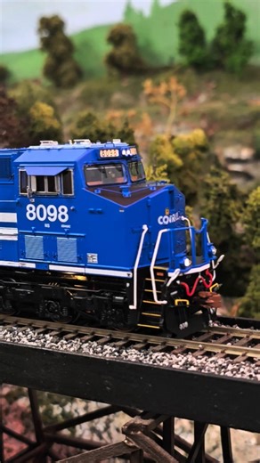 NS Conrail Heritage unit crossing the Trestle #railfan #railroad #shorts #ns #railway #modeltrains
