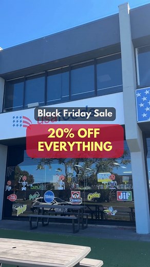 OUR BIGGEST SALE OF THE YEAR 🖤 20% Off Everything – snacks, drinks, candy, groceries. 💥 All. Of. It 💥 Hurry! Stocks are limited. First in, best dressed (and biggest stash). 🛒 Shop in-store or online. 📍 USA Foods | Moorabin, VIC | USAFoods